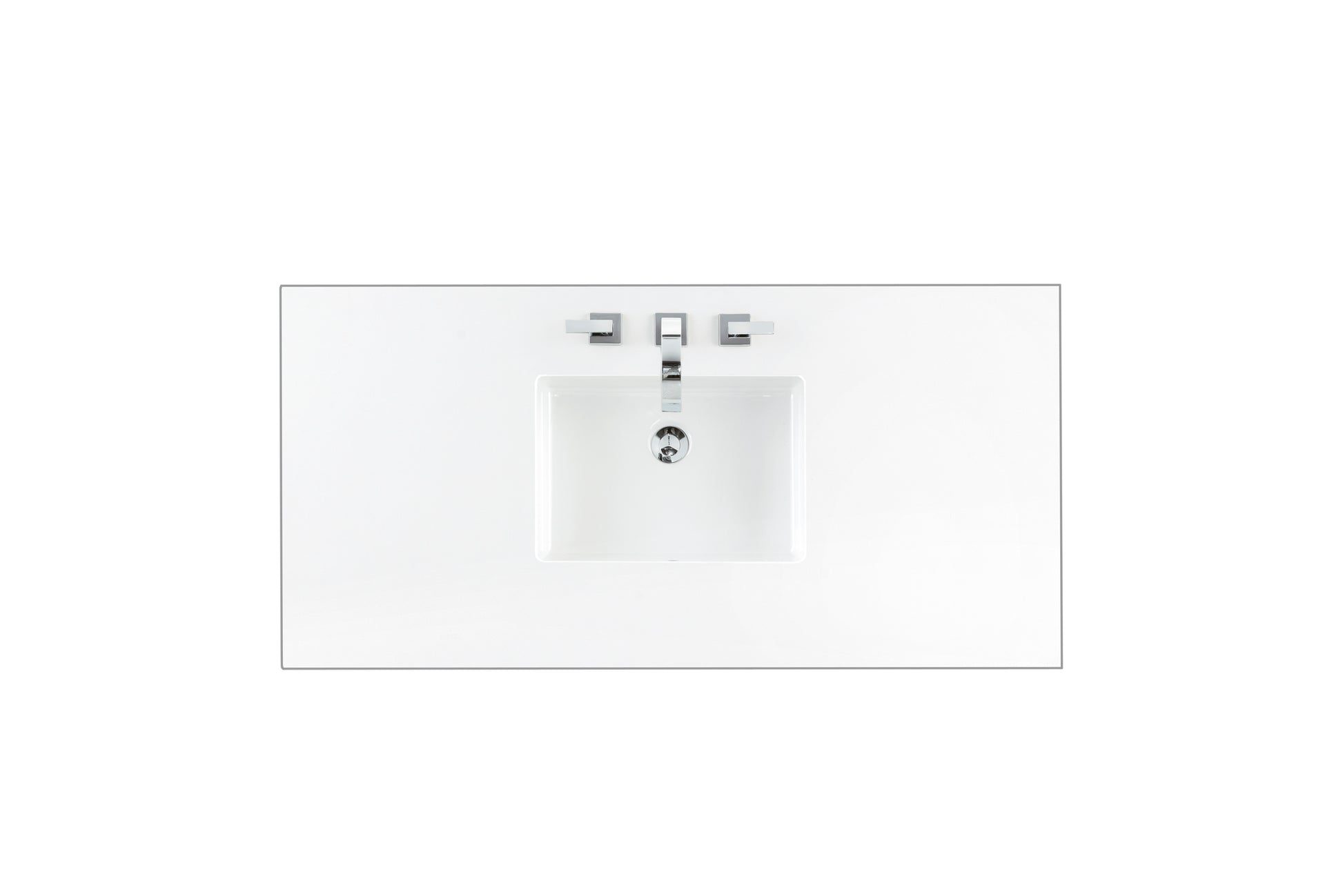 48" Single Top, 3 CM Classic White Quartz w/ Sink James Martin