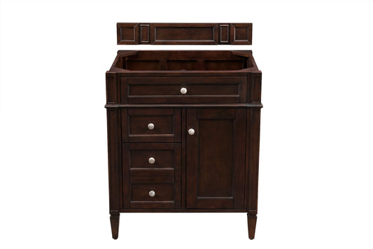 Brittany 30" Single Vanity, Burnished Mahogany James Martin Vanities