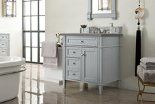 Load image into Gallery viewer, Brittany 30&quot; Single Vanity, Urban Gray, w/ 3 CM Grey Expo Quartz Top James Martin Vanities