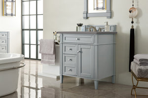 Brittany 30" Single Vanity, Urban Gray, w/ 3 CM Grey Expo Quartz Top James Martin Vanities