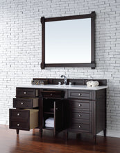 Load image into Gallery viewer, Bathroom Vanities Outlet Atlanta Renovate for LessBrittany 60&quot; Burnished Mahogany Single Vanity w/ 3 CM White Zeus Quartz Top