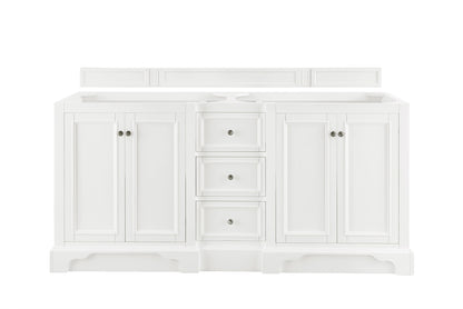 De Soto 72" Double Vanity, Bright White James Martin Vanities