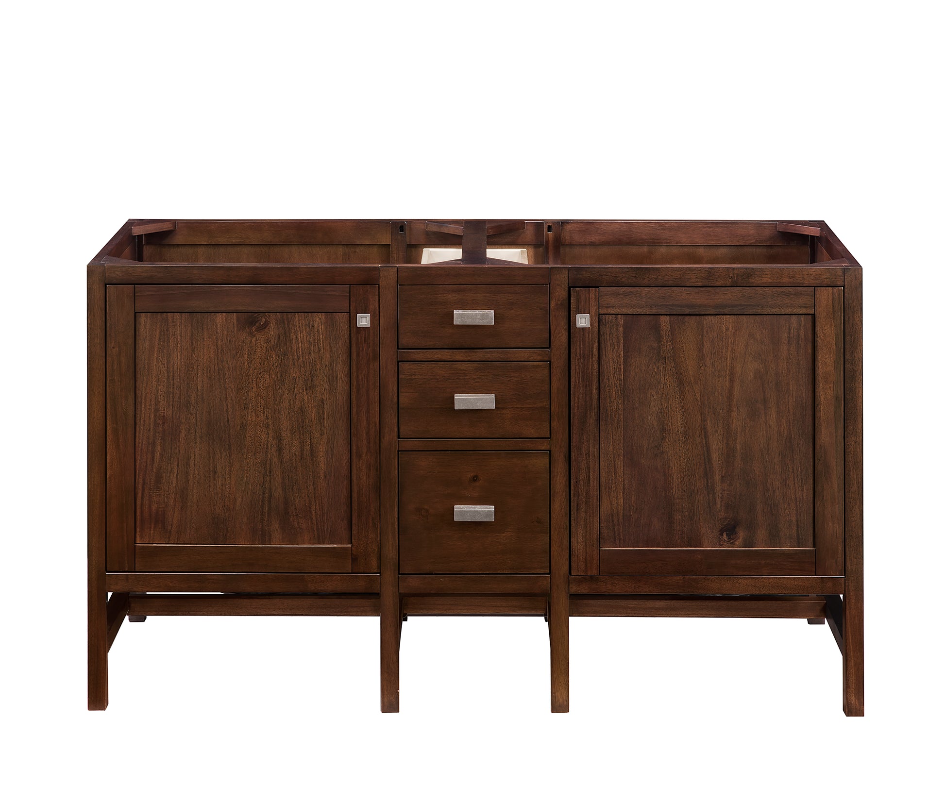 Bathroom Vanities Outlet Atlanta Renovate for LessAddison 60" Double Vanity Cabinet, Mid Century Acacia, w/ 3 CM Charcoal Soapstone Quartz Top