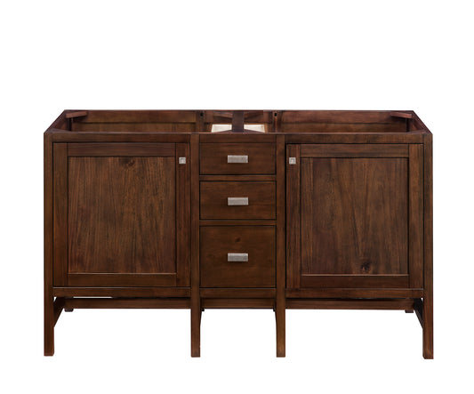 Bathroom Vanities Outlet Atlanta Renovate for LessAddison 60" Double Vanity Cabinet, Mid Century Acacia, w/ 3 CM Charcoal Soapstone Quartz Top