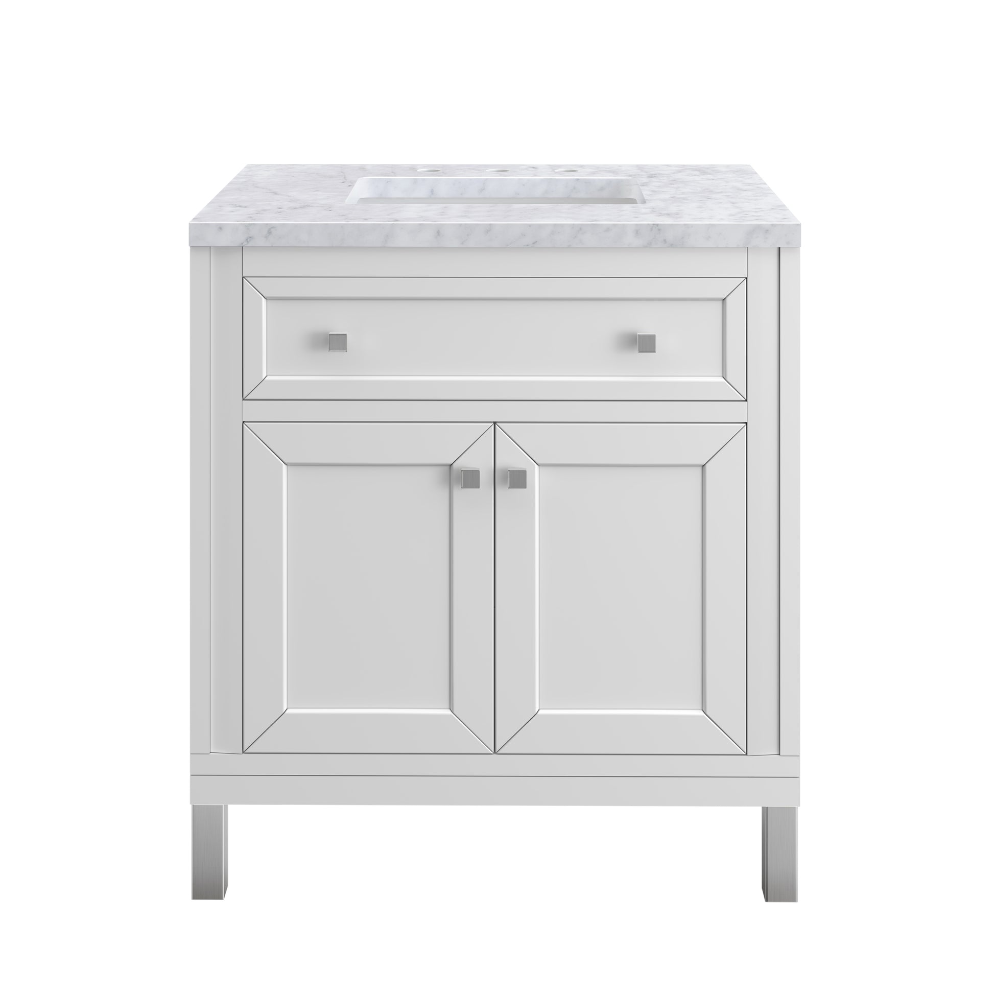 Part: Chicago Knobs and Legs Set for V30" and V36" in Brushed Nickel James Martin Vanities
