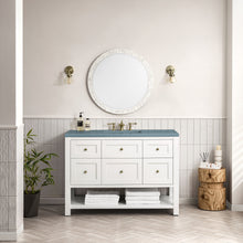 Load image into Gallery viewer, Breckenridge 48&quot; Single Vanity, Bright White w/ 3CM Cala Blue Top James Martin Vanities