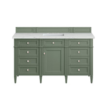 Load image into Gallery viewer, Brittany 60&quot; Single Vanity, Smokey Celadon w/ 3CM Ethereal Noctis Top James Martin Vanities