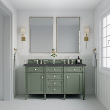 Load image into Gallery viewer, Brittany 60&quot; Double Vanity, Smokey Celadon w/ 3CM Charcoal Soapstone Top James Martin Vanities