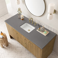 Load image into Gallery viewer, Bathroom Vanities Outlet Atlanta Renovate for LessHudson 60&quot; Single Vanity, Light Natural Oak w/ 3CM Grey Expo Top
