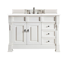 Load image into Gallery viewer, Brookfield 48&quot; Single Vanity, Bright White w/ 3 CM White Zeus Quartz Top James Martin Vanities