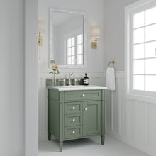 Load image into Gallery viewer, Brittany 30&quot; Single Vanity, Smokey Celadon w/ 3CM Ethereal Noctis Top James Martin Vanities