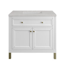 Load image into Gallery viewer, Chicago 36&quot; Single Vanity, Glossy White w/ 3CM Eternal Serena Top James Martin Vanities