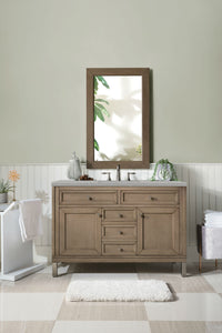 Chicago 48" Single Vanity, Whitewashed Walnut w/ 3 CM Eternal Serena Quartz Top James Martin Vanities