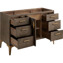 Frey 48" Vanity Base in Grey Wash -All Wood- Signature Hardware