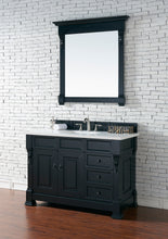 Load image into Gallery viewer, Brookfield 48&quot; Antique Black Single Vanity  w/ 3 CM Classic White Quartz Top James Martin