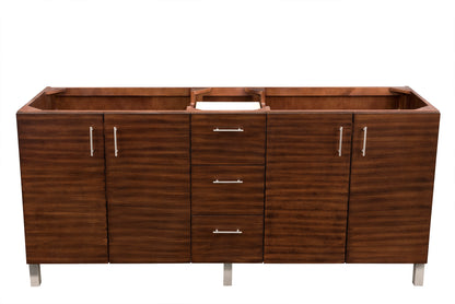 Metropolitan 72" Double Vanity, American Walnut James Martin Vanities