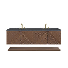 Load image into Gallery viewer, Marcello 72&quot; Double Vanity, Chestnut w/ 3CM Charcoal Soapstone Top James Martin Vanities