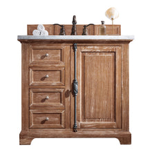 Load image into Gallery viewer, Providence 36&quot; Driftwood Single Vanity w/ 3 CM Carrara Marble Top James Martin Vanities