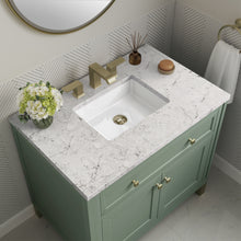 Load image into Gallery viewer, Bathroom Vanities Outlet Atlanta Renovate for LessChicago 36&quot; Single Vanity, Smokey Celadon w/ 3CM Eternal Jasmine Pearl Top