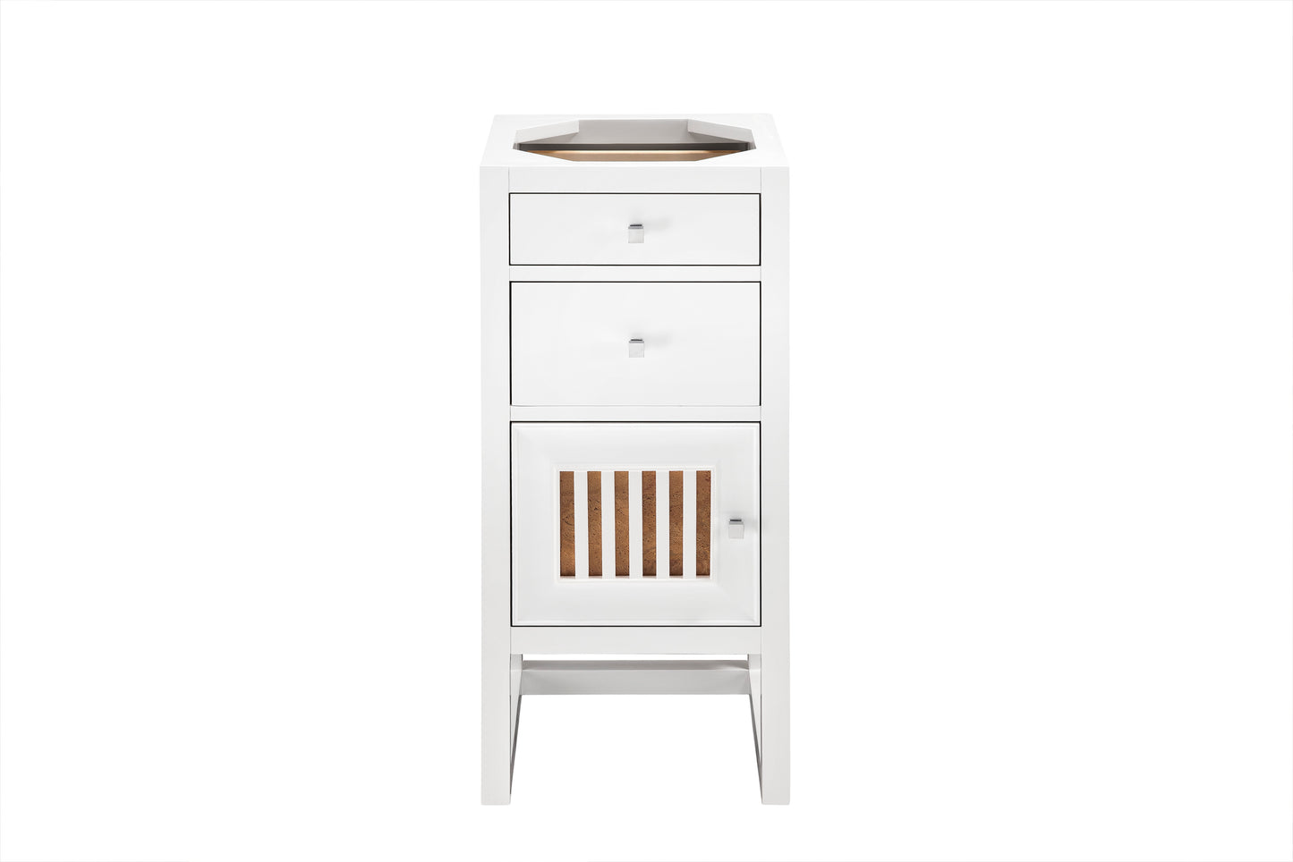 Athens 15" Cabinet w/ Drawers & Door, Glossy White James Martin Vanities