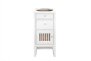 Athens 15" Cabinet w/ Drawers & Door, Glossy White James Martin Vanities