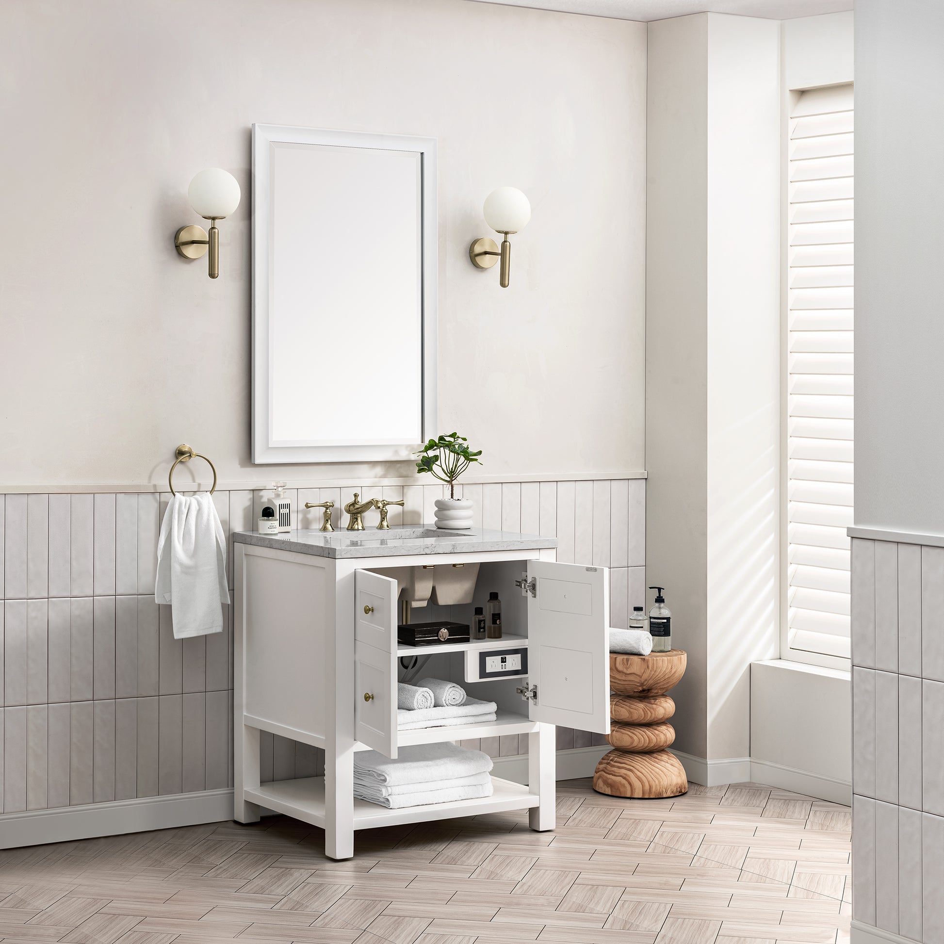 Breckenridge 30" Single Vanity, Bright White James Martin Vanities