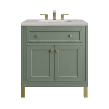 Load image into Gallery viewer, Chicago 30&quot; Single Vanity, Smokey Celadon w/ 3CM Eternal Serena Top James Martin Vanities