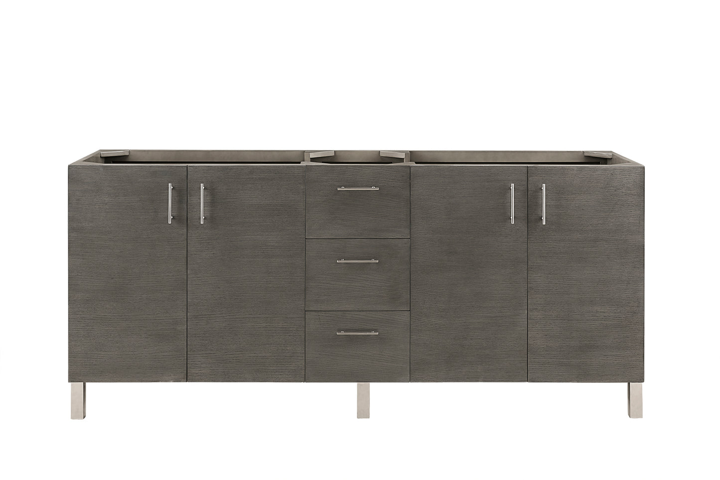 Metropolitan 72" Double Vanity, Silver Oak James Martin Vanities