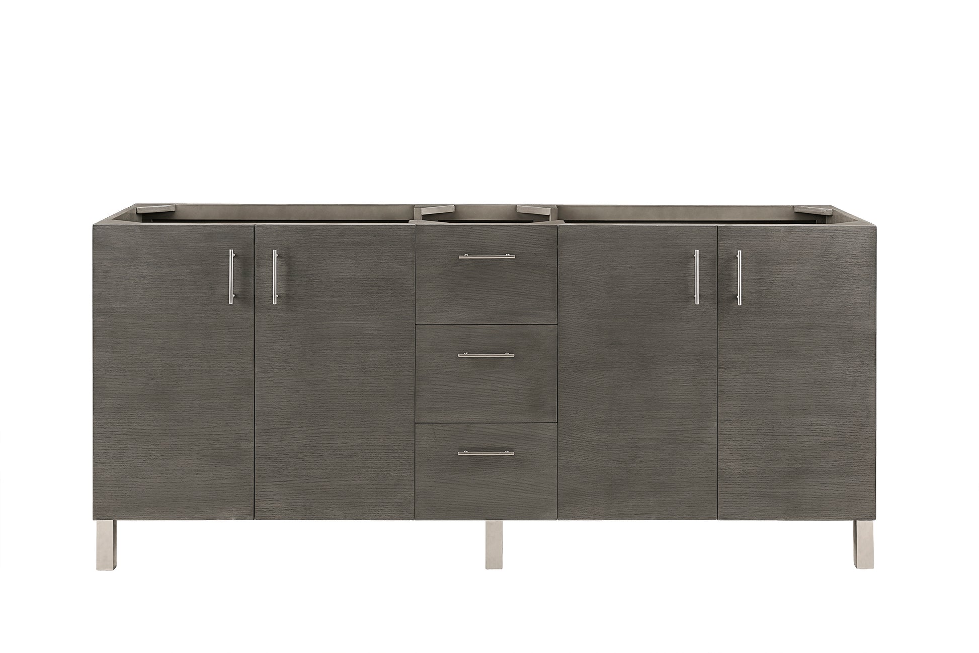 Metropolitan 72" Double Vanity, Silver Oak James Martin Vanities