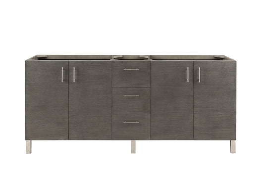 Metropolitan 72" Double Vanity, Silver Oak James Martin Vanities