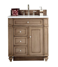 Load image into Gallery viewer, Bristol 30&quot; Single Vanity, Whitewashed Walnut, w/ 3 CM White Zeus Quartz Top James Martin Vanities