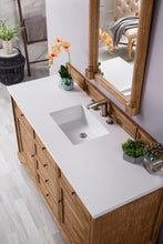 Load image into Gallery viewer, Bathroom Vanities Outlet Atlanta Renovate for LessSavannah 60&quot; Single Vanity Cabinet, Driftwood, w/ 3 CM White Zeus Quartz Top