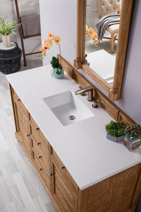 Bathroom Vanities Outlet Atlanta Renovate for LessSavannah 60" Single Vanity Cabinet, Driftwood, w/ 3 CM White Zeus Quartz Top