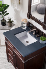 Load image into Gallery viewer, Brittany 30&quot; Single Vanity, Burnished Mahogany, w/ 3 CM Charcoal Soapstone Quartz Top James Martin Vanities