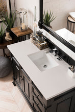 Load image into Gallery viewer, Brookfield 48&quot; Antique Black Single Vanity  w/ 3 CM Classic White Quartz Top James Martin