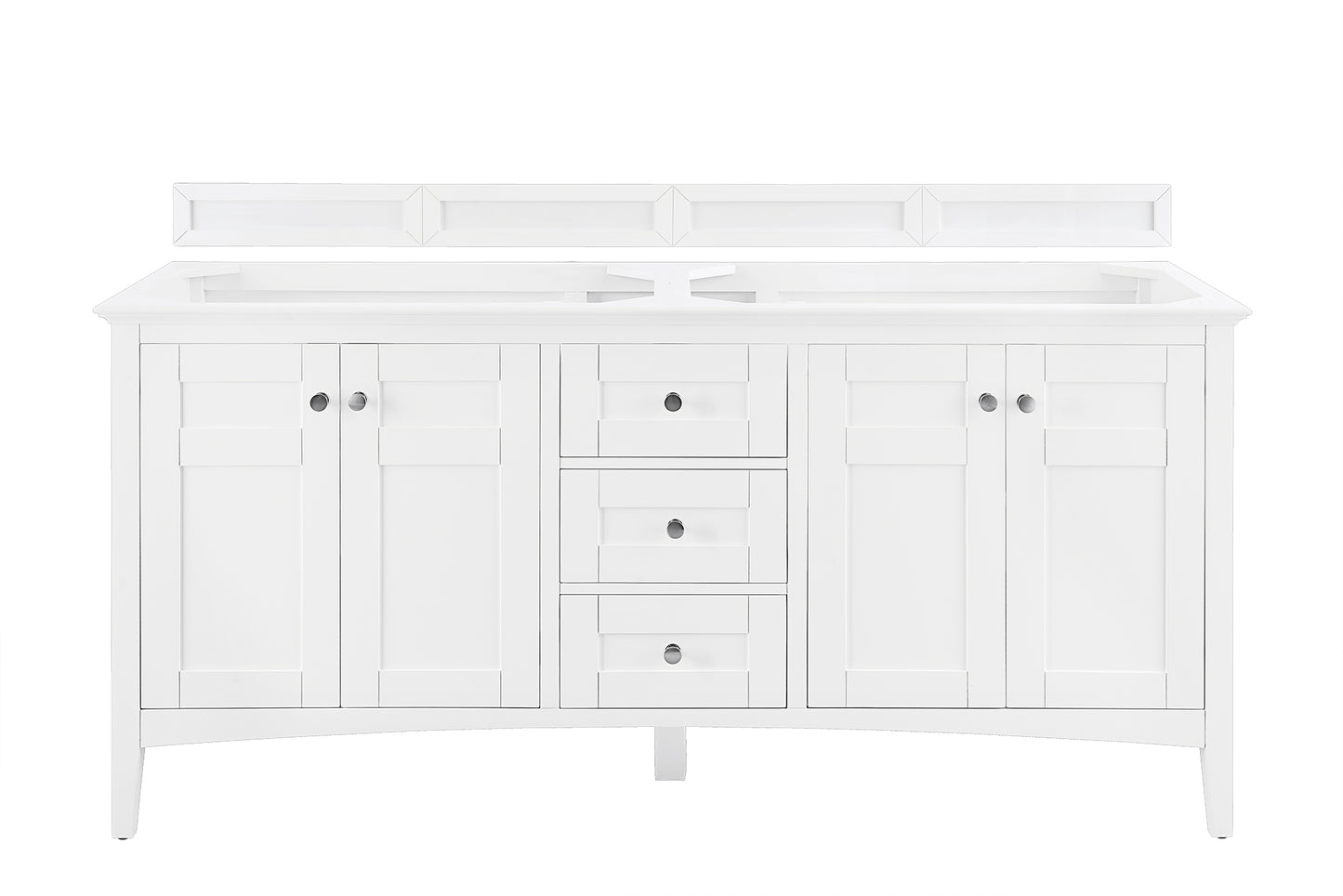 Palisades 72" Double Vanity, Bright White James Martin Vanities