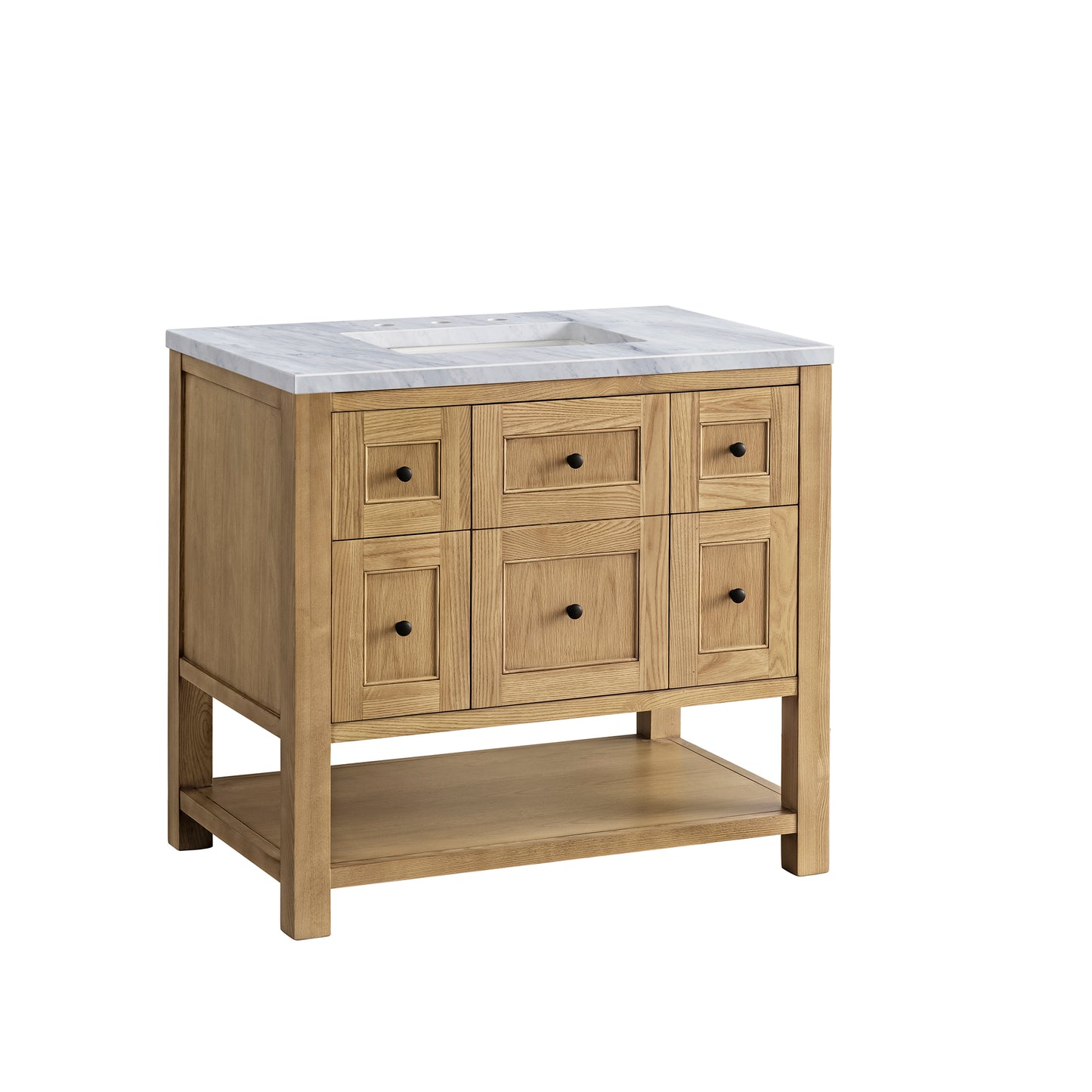 Bathroom Vanities Outlet Atlanta Renovate for LessBreckenridge 36" Single Vanity, Light Natural Oak w/ 3CM Carrara Marble Top