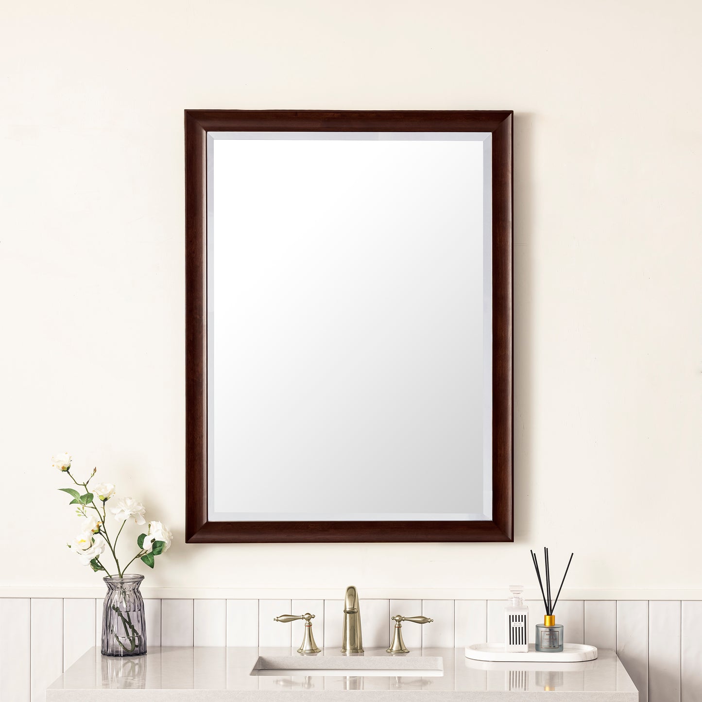 Glenbrooke 30" Mirror, Burnished Mahogany James Martin Vanities