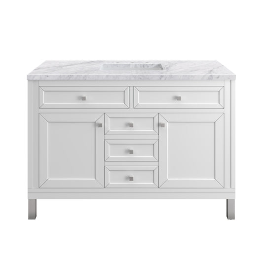 Part: Chicago Knobs and Legs Set for V48"  in Brushed Nickel James Martin Vanities