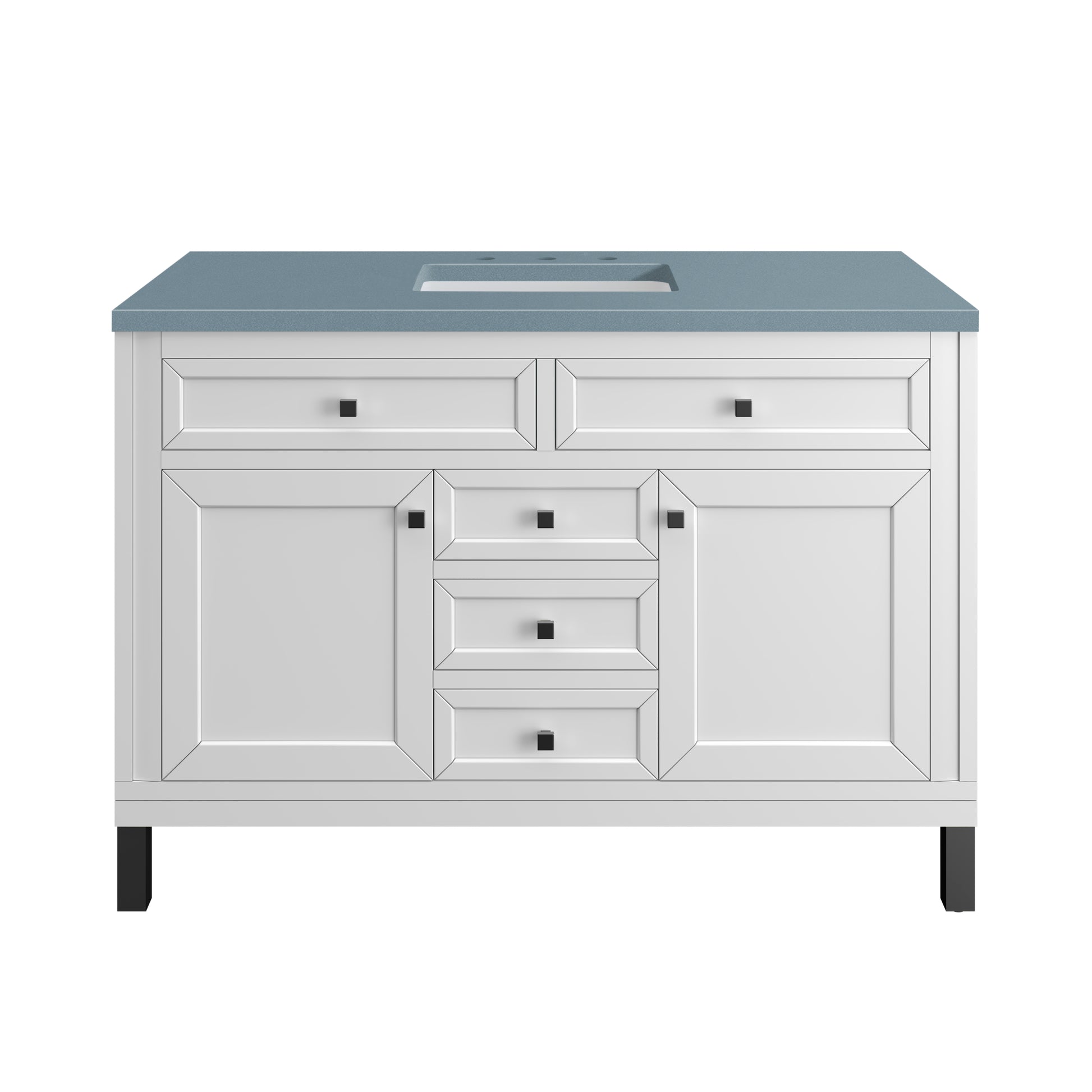 Part: Chicago Knobs and Legs Set for V48" in Matte Black James Martin Vanities