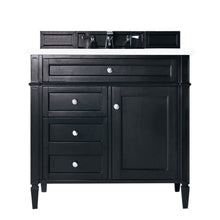 Load image into Gallery viewer, Brittany 36&quot; Black Onyx Single Vanity w/ 3 CM White Zeus Quartz Top James Martin Vanities