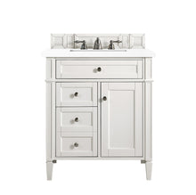 Load image into Gallery viewer, Brittany 30&quot; Single Vanity, Bright White, w/ 3 CM White Zeus Quartz Top James Martin Vanities