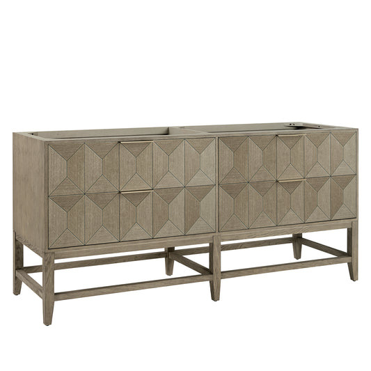 Emmeline 72" Double Vanity, Pebble Oak James Martin Vanities