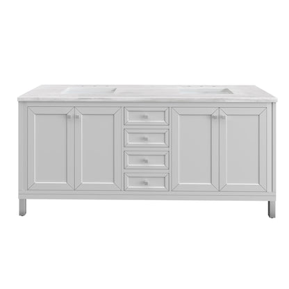 Part: Chicago Knobs and Legs Set for V72"  in Brushed Nickel James Martin Vanities