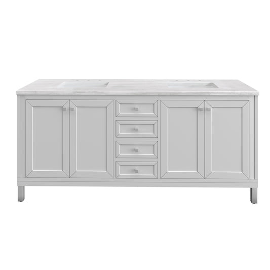 Part: Chicago Knobs and Legs Set for V72"  in Brushed Nickel James Martin Vanities