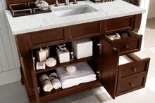 Load image into Gallery viewer, Bathroom Vanities Outlet Atlanta Renovate for LessBrookfield 48&quot; Single Vanity, Warm Cherry w/ 3 CM Eternal Jasmine Pearl Quartz Top