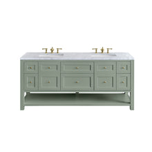 Load image into Gallery viewer, Breckenridge 72&quot; Double Vanity, Smokey Celadon w/ 3CM Carrara Marble Top James Martin Vanities