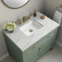 Load image into Gallery viewer, Bathroom Vanities Outlet Atlanta Renovate for LessChicago 36&quot; Single Vanity, Smokey Celadon w/ 3CM Ethereal Noctis Top