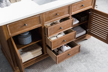 Load image into Gallery viewer, Savannah 60&quot; Single Vanity Cabinet, Driftwood, w/ 3 CM White Zeus Quartz Top James Martin Vanities
