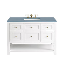 Load image into Gallery viewer, Breckenridge 48&quot; Single Vanity, Bright White w/ 3CM Cala Blue Top James Martin Vanities